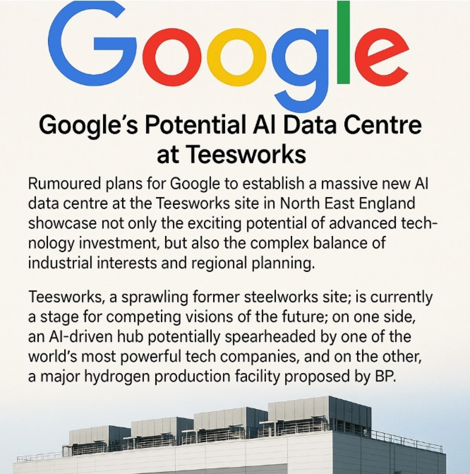 Google's Potential AI Data Centre at Teesworks: Opportunities and Conflicts in UK Infrastructure Development